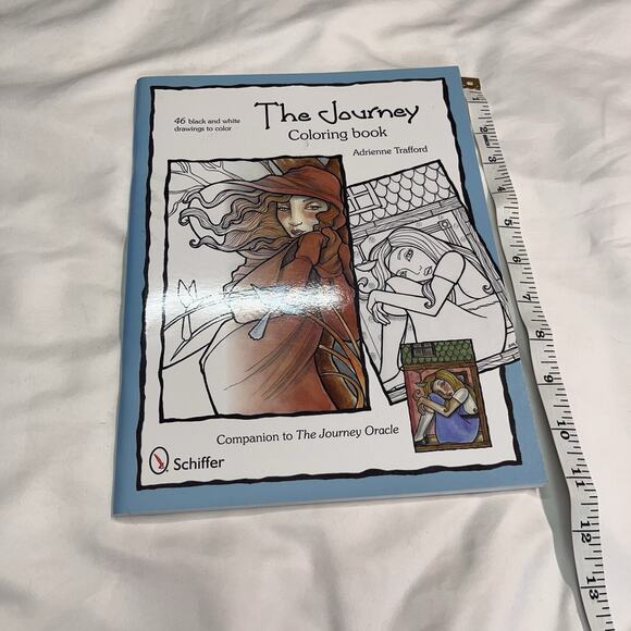 The Journey Coloring Book Adrienne Trafford Schiffer 46 Drawings Unused - Picture 1 of 5